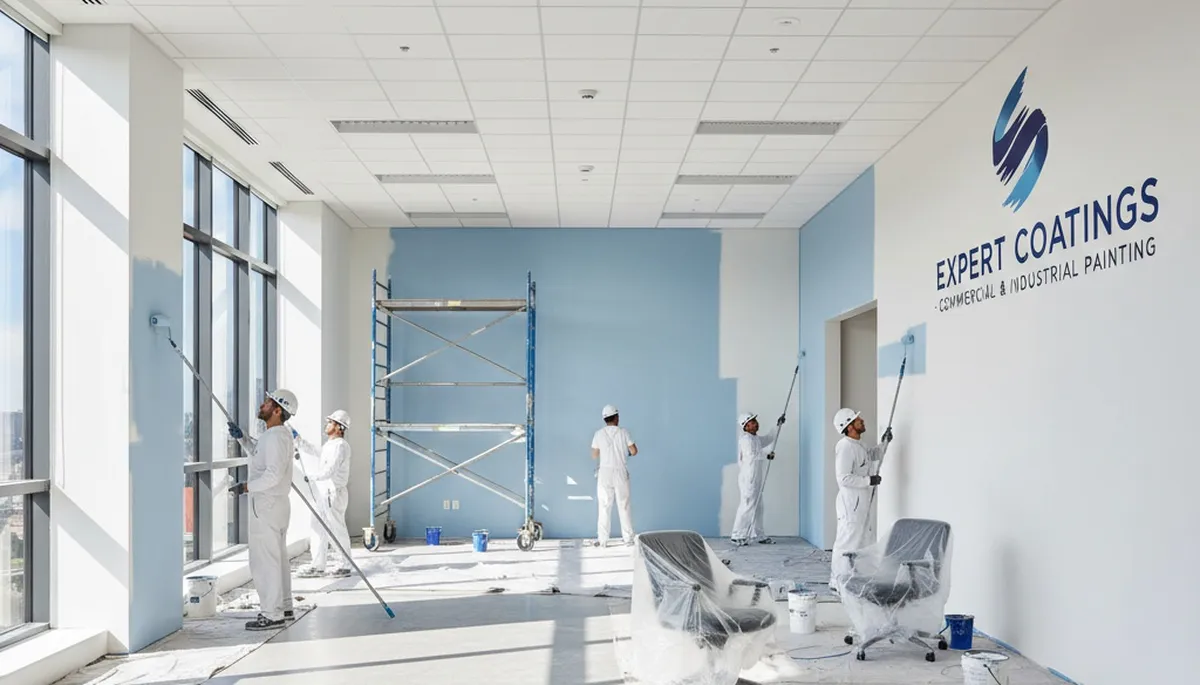 Commercial painters in Fort Worth, TX applying durable exterior coatings for business properties